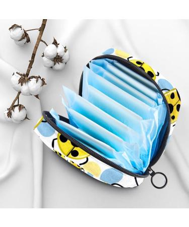 Buy Muooum Menstrual Artery Bag - Stylish Zipper Tampon Collector for Women & Girls (Blue Yellow Ladybug) - Buy Online on GoSupps.com