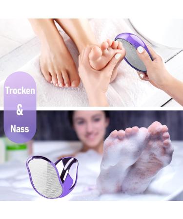 Nano Glass Corneal Remover - 2 in 1 Wet & Dry Corn Plane for Safe & Effective Foot Care - Violet - Buy Online on GoSupps.com