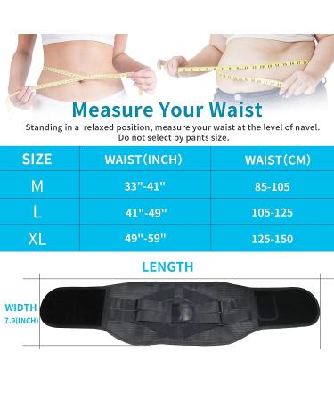 Ginekoo Breathable Back Brace with Heating Pad for Lower Back Pain Relief - Medium Size for Men and Women - Ideal for Herniated Discs and Sciatica - Buy Online on GoSupps.com