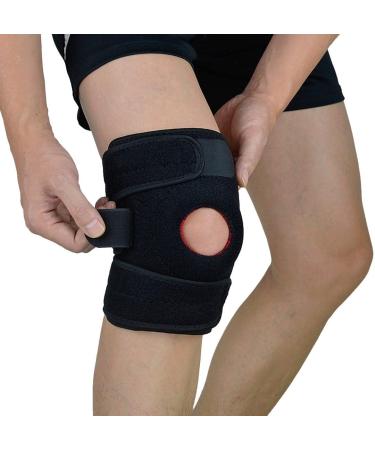 Adjustable Knee Brace Support with Dual Stabilizers & Open Patella | EveShine Non-Slip Strap for Maximum Compression - Fits Right Leg - Buy Online on GoSupps.com