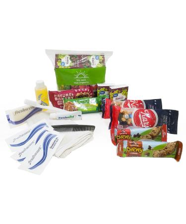 WE CARE Energy Hygiene Kit - 24 Kits - Essential Hygiene with Food for Charity, Travel, Men & Women