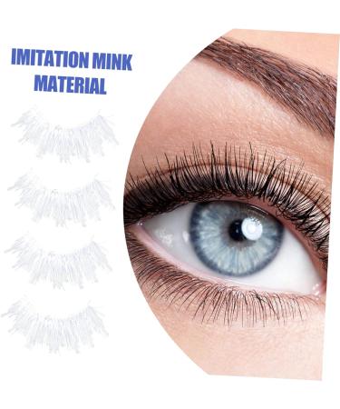 minkissy 3 Pairs White Eyelashes Blue Contacts for Eyes Cosplay Natural Look Wispy Faux Masquerade False Lashes Red Contacts for Eyes Cosplay T Dance Imitation Slim Upper Eyelashes 3d - Buy Online on GoSupps.com