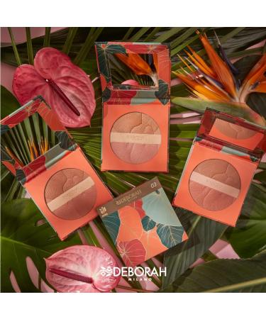 Deborah Milano Maxi Terra Tropical Bronze Color 02 Medium SPF 15 Long Lasting and Water Resistant Silk Texture and Easy to Smoke for Even Result No Mash 18g - Buy Online on GoSupps.com