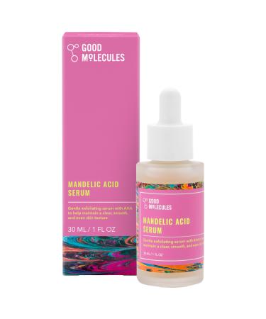 Good Molecules Mandelic Acid Serum - Gentle Face Exfoliator Serum with Ultra Hydrating Hyaluronic Acid - Exfoliating PHAs to Brighten Skin - Skin Care For Face