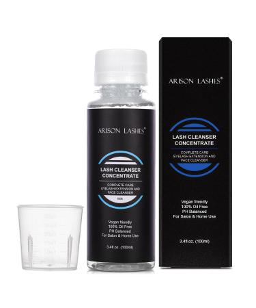 Lash Bath Foam Cleanser Concentates for Eyelash Extensions/100ml Bottles/DIY Professional Lash Shampoo/Oil-Free Vegan Friendly (MILK) 100ml-Milk