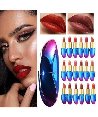 HHSEYEWELL Terracotta Lipstick - Gradient 24 Colors, Daily & Party Cosmetics with Lip Liner & Sharpener - Aunt Red & Multi Color Options - Buy Online on GoSupps.com