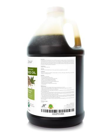 Velona Hemp Seed Oil - USDA Certified Organic 64 fl oz | 100% Pure Unrefined Cold Pressed Carrier Oil - Buy Online on GoSupps.com