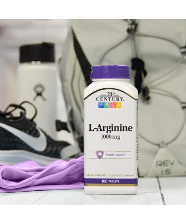 21st Century L-Arginine 1000mg Maximum Strength 100 ea 100 Count (Pack of 1) - Buy Online on GoSupps.com