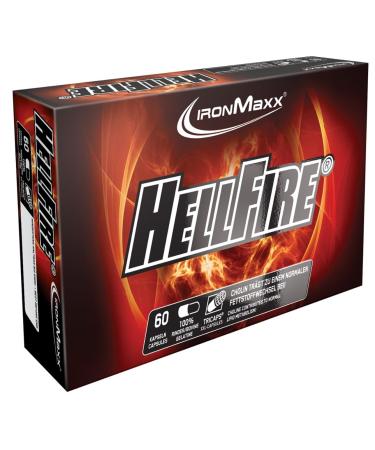 Ironmaxx Hellfire - 60 tricaps with extracts from willow bark pepper black beans & grapefruit perfect addition in the diet phase 60 XXL capsules