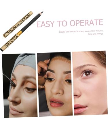 WOONEKY 4 Pcs Makeup Eyebrow Pencils Micro Eyebrow Brush Eyebrow Pencil Dark Brown Tassel Gel) Black Wooden - Buy Online on GoSupps.com