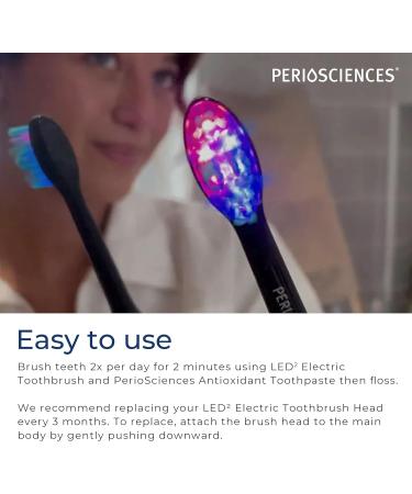 PerioSciences LED Electric Toothbrush | Rechargeable Sonic Toothbrush with Light Therapy for Teeth Whitening | Optimal Oral Care - International Shipping Available - Buy Online on GoSupps.com