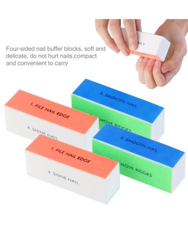 Insky 4-Way Manicure Buffer Nail Shiner Sponge Nail File with Brushed Fabric Building Blocks - 10 pcs - Buy Online on GoSupps.com