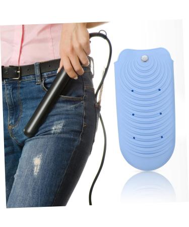 Heat Resistant Hair Curler & Flat Iron Holder Bag | Insulation Pouch for Travel & Storage | 20x10cm Blue - Buy Online on GoSupps.com