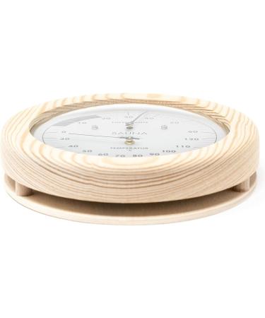 Fischer 196TH-03 Sauna Thermohygrometer - 150mm Hair Hygrometer & Bimetal Thermometer - Premium Pine Wood - Made in Germany - International Shipping Available - Buy Online on GoSupps.com