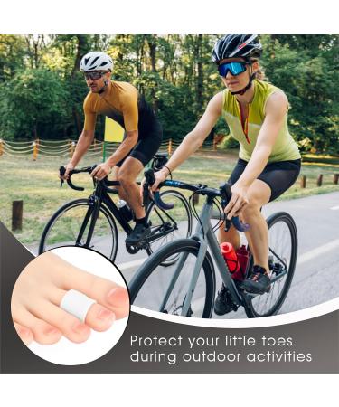 Amaxiu 14 Pcs Silicone Pinky Toe Protectors - Soft Toe Caps & Sleeves for Pain Relief Blisters & Corns - Comfortable Foot Cushion Guards (White - Buy Online on GoSupps.com