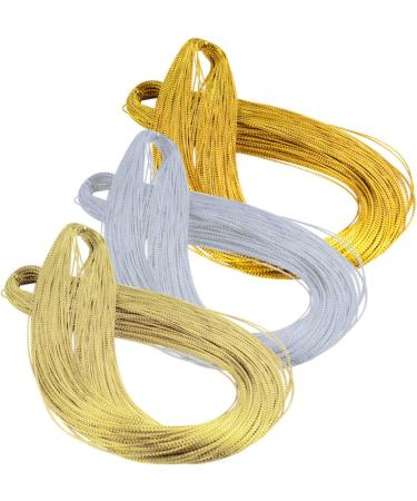 Coheali 9-Piece Metallic Embroidery Thread Set - Gold Cord Pearl Cords & Gift Wrap Essentials for Christmas - Buy Online on GoSupps.com