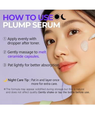 Ceramide Plumping Serum for Face 1.01 fl oz - Anti-Aging Wrinkle Care with Volufiline & Bakuchiol Glass Skin korean Skincare for Firming Barrier Repair & Hydrating - Buy Online on GoSupps.com