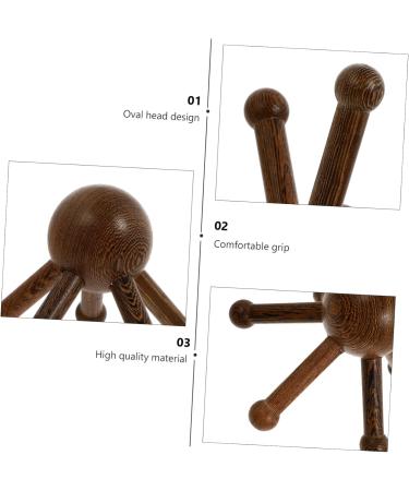 Ultechnovo 4-Piece Wooden Massage Set | Hand Massagers Scalp Massager & Hairbrush | International Shipping Available - Buy Online on GoSupps.com