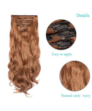 Cybelleza Clip-In Hair Extensions - Realistic Light Auburn 8 Tresses - Affordable Synthetic Hair Sealing - Buy Online on GoSupps.com