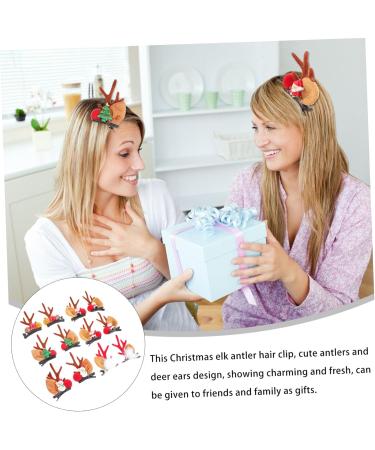 FRCOLOR 6 Pairs Christmas Hair Clips Animal Horns Hair Clip Reindeer Ear Hair Clips Santa Hair Clip Mini Mushroom Kid Hair Accessories Antler Ear Hairpins Child Pine Cones Antlers Abs - Buy Online on GoSupps.com