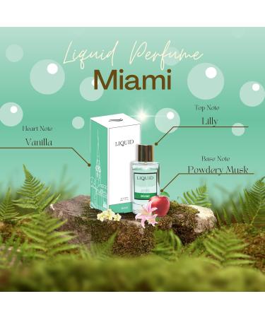 LIQUID Miami Eau de Parfum EDP for Women - 90ml | Premium Perfume | Blend of Lilly Vanilla & Powdery Musk Fragrance | Perfect for Special Occasions | Luxury Scent Inspired by Miami | Gift for Her - Buy Online on GoSupps.com
