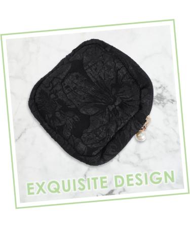 Healeved 12pcs Sanitary Napkin Storage Bag Storage Bag Zipper Period Pouch Large Wallets for Women Extra Capacity Napkin Storage Bags Portable Girl Carry Grocery Bag Cotton Linen Blackx12pcs 11x11x3cmx12pcs - Buy Online on GoSupps.com