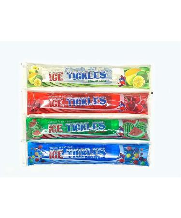 Ice Tickles Giant Freezer Ice Pop Bars, Original Flavors (Pack of 36 - 7oz pops)
