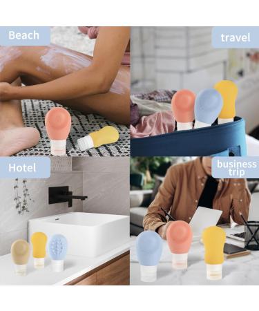Silicone Travel Bottles - Leak Proof Squeezable Refillable Toiletries | Deluxe Travel Accessories for International Shipping - Buy Online on GoSupps.com