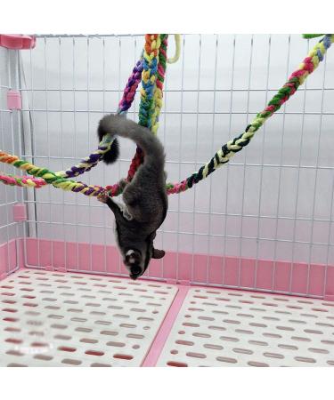 RIOUSSI Handmade Sugar Glider Climbing Toys - 6 Pack | Cage Accessories for Exercising, Jungle Exploration | Rat & Bird Rope Perch Swing Toy - 23 Length Random - Buy Online on GoSupps.com