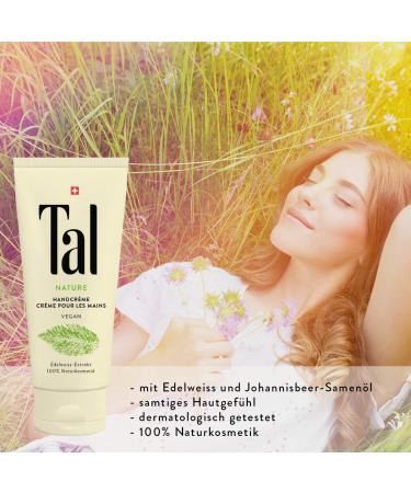 Tal Nature Hand Cream 75ml | 100% Natural Vegan Moisturizer | Protect & Regenerate Damaged Skin Barrier - Buy Online on GoSupps.com