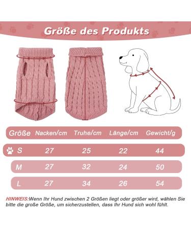Cozy Pink Dog Sweater - Winter Turtleneck Knit for Small & Medium Pets | Warm Cat & Dog Pullovers - Shop Internationally! - Buy Online on GoSupps.com