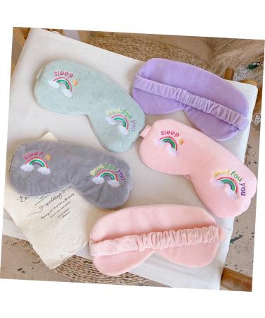 FRCOLOR 4pcs Rainbow Eye Masks & Headbands - Perfect Travel Blindfolds for Kids | Comfortable Sleep Eye Covers - Buy Online on GoSupps.com