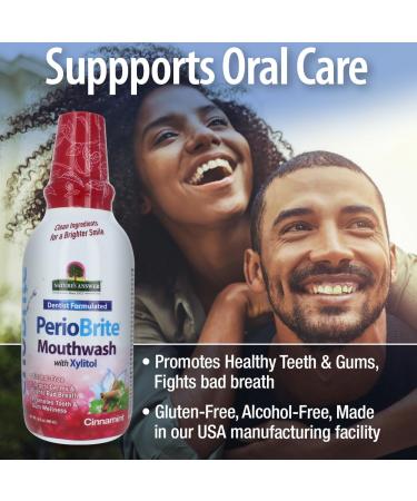Nature's Answer PerioBrite Natural Mouthwash Cinnamint 16 fl oz (480 ml) - Buy Online on GoSupps.com