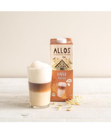 Allos Bio Haferdrink Barista | Vegan Oat Milk Alternative | Foamable & Lactose-Free | Perfect for Coffee - 1L (6 Pack) - Buy Online on GoSupps.com