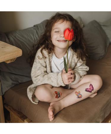 Coszeos 3D Butterfly Temporary Tattoos - 60 Colorful Sheets for Women, Girls, and Kids | Waterproof Body Art Stickers for Face, Arms - Birthday Party Favors & Gifts - Buy Online on GoSupps.com