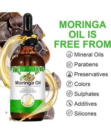 Huile De Moringa Pour La Croissance Des Cheveux Huile De Moringa Biologique Pour La Peau Pour Le Visage R duit Les Ridules claircit Le Teint De La Peau Croissance Des Cheveux Nourrissant 60Ml - Buy Online on GoSupps.com