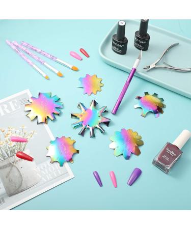 6 Pieces Stainless Steel French Nail Trimmer Set - Acrylic Nails Cutters with 5 Spare Blades & 2 Handles for Perfect Manicure - DIY Colorful Nail Art Tools - Buy Online on GoSupps.com