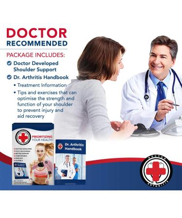 Doctor Developed Shoulder Support & Handbook - Pain Relief for Shoulder Injuries in Pink - Buy Online on GoSupps.com