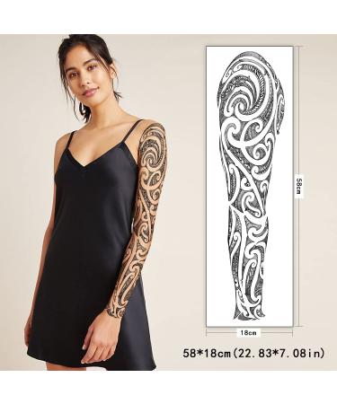 46 Sheets Lion Wolf Full Arm Temporary Tattoo for Women or Men | Rose Flower Snake Half Arm Temporary Tattoos for Girls Boys | Long Lasting Bird Angel Fake Tattoo for Kids - Buy Online on GoSupps.com