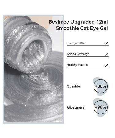 Cat Eye Gel Nail Polish Moonlight 12ML - Magnetic Silver Glitter Holographic UV Gel for DIY Nail Art & Manicure - Buy Online on GoSupps.com