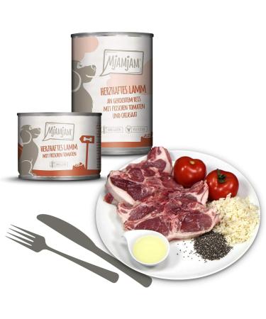 MjAMjAM - Premium Wet Dog Food - Savory Lamb on Rice Cooked with Fresh Tomatoes Pack of 1 (1 x 400g) Natural with Lots of Meat. - Buy Online on GoSupps.com