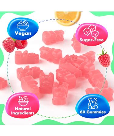 MEENCCD Organic Vitamin C Gummies for Adults Chewable Vitamin C Gummies with Zinc for Immune Support Vegan Non-GMO Sugar-Free Raspberry Flavor 60 Count - Buy Online on GoSupps.com