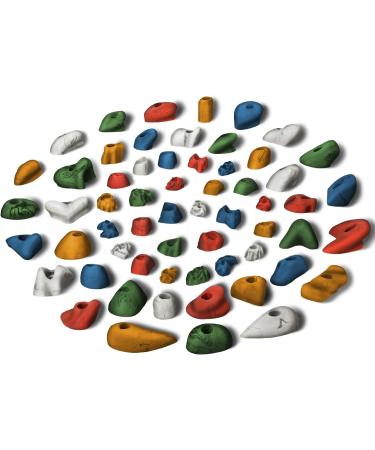 ALPIDEX Starter Set: 60 Mixed Colored Climbing Holds for 4-8 m Areas | Perfect for Indoor & Outdoor Climbing - Buy Online on GoSupps.com