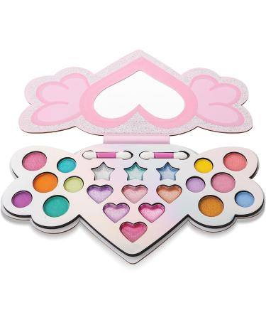 Martinelia Super Girl You Rock Children's Makeup Palette - Eyeshadow Palette for Children 12 Glitter Eyeshadows 3 Oily Shadows 6 Lipsticks & 2 Brushes No Harmful Products - Buy Online on GoSupps.com