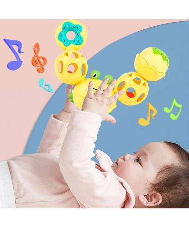 Voiakiu Kugelrassel Toy | Sensory Crab Ball for Babies | Soft Molar Teething Ring | Calming Yellow Exploration Toy - Buy Online on GoSupps.com