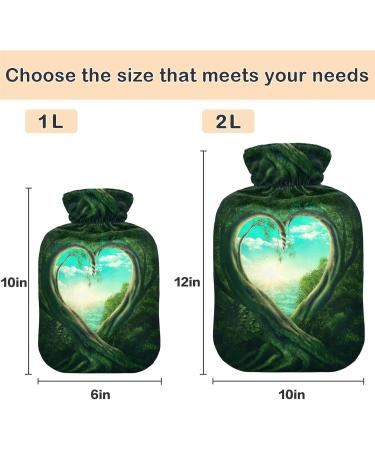 Naanle Hot Water Bottle with Lid - Tree of Life Design | 2L Heat Therapy for Back Pain Relief Hand & Foot Warmer - Buy Online on GoSupps.com