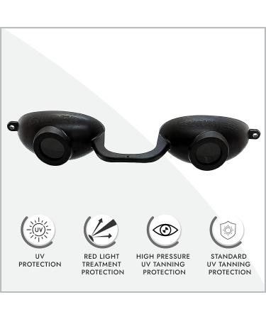 EVO FLEX Sunnies 2-Pack Flexible Tanning Bed Goggles UV Eye Protection Glasses (Black) - FDA Compliant - Buy Online on GoSupps.com
