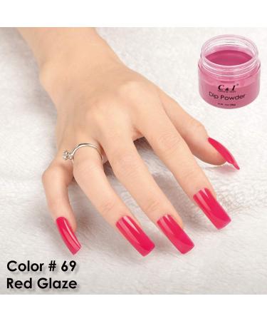 Dip Powder Color No.69 Red Glaze Red Color System Nail Gel Effect 1 oz - Buy Online on GoSupps.com