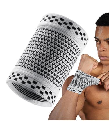 Wristbands Sports wristbands wristBaseball sweatbands for men women Absorbent Sweat Wristbands for Men Women Breathable Wristbands for Gym Golf Tennis Gray L