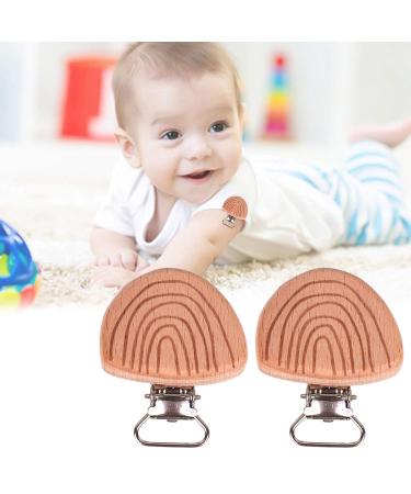 DIY Natural Beech Wood Pacifier Clips Set | Personalized Name Accessories for Boys | Gripping Toy Braces & Chains - Buy Online on GoSupps.com